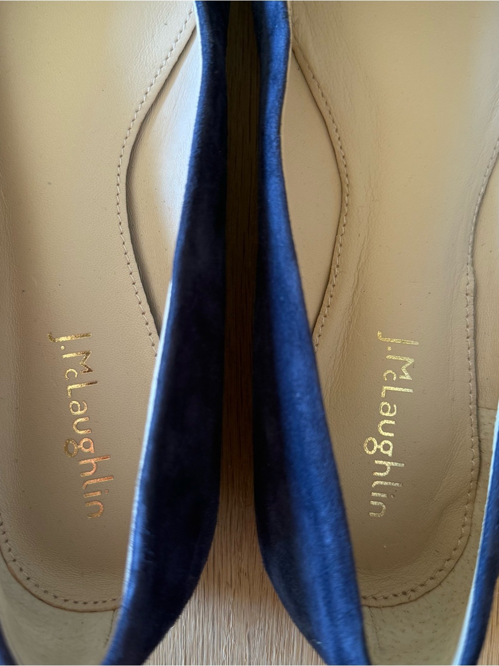 J. McLaughlin Blue Suede Pointy Toe Flat Shoes US8M ($295) - Picture 5 of 6